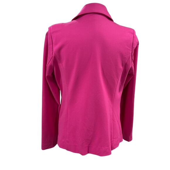 Belle by Kim Gravel Ponte Nautical Blazer Barbie Pink Size Small EUC - Picture 5 of 5